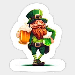 St Patrick's Day Lucky Leprechaun T-Shirt Sticker